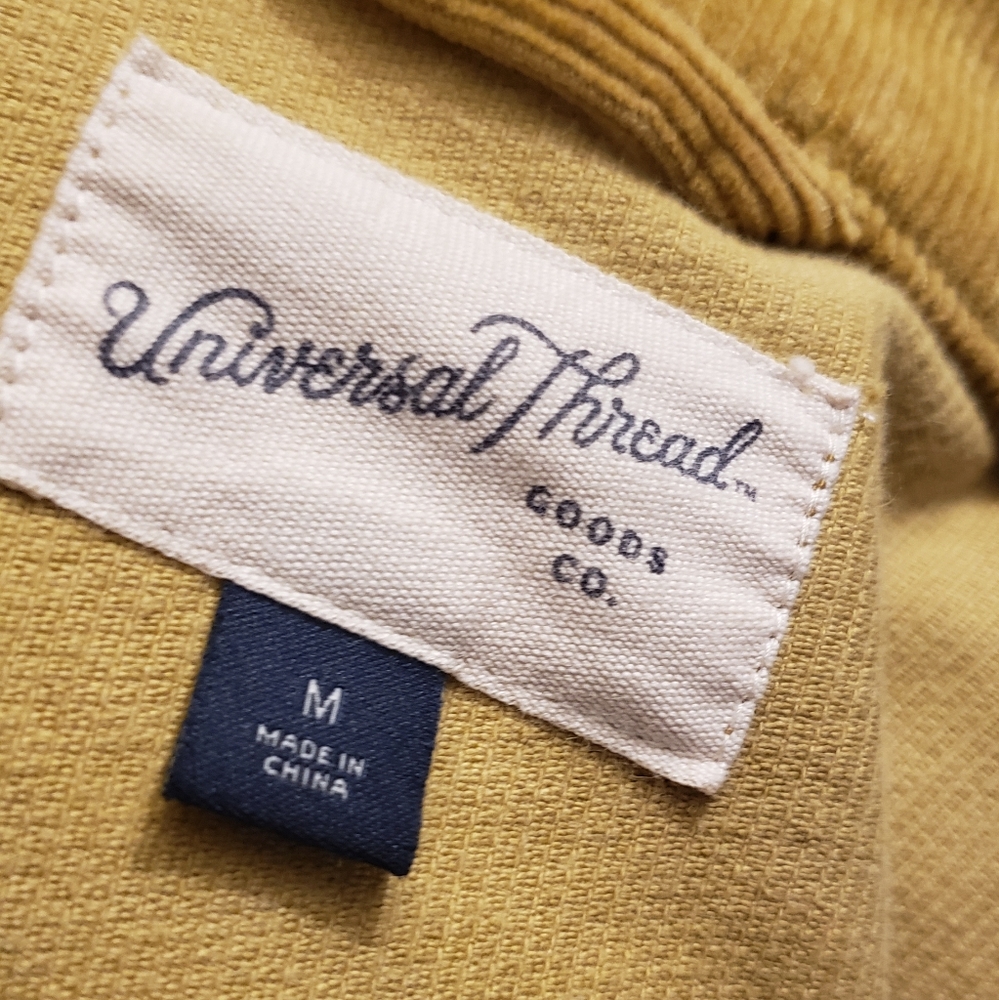 Universal Thread - Mustard Yellow Corduroy Lightweight Button Down Jacket - Picture 2 of 2